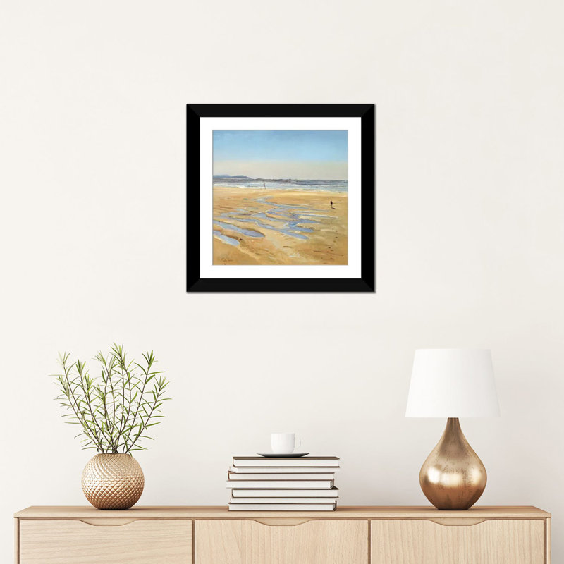 « beach poussettes », impression sur toile, H 16 po x l 16 po x P 1 po, Papier d'art encadré noir, Blanc