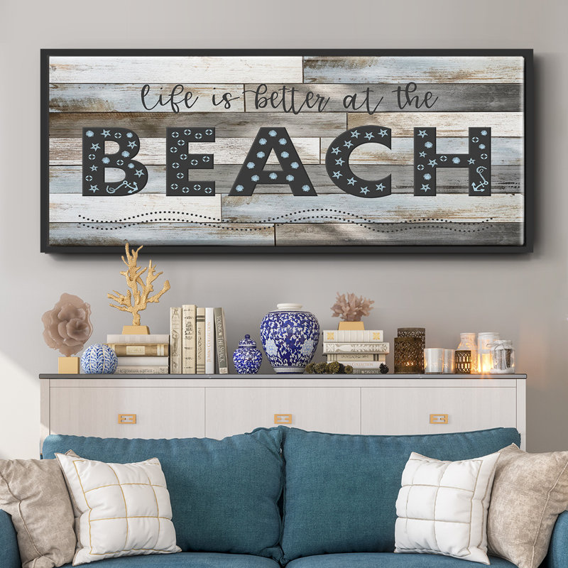 Better at the Beach - Toile encadrée, H 24 po x l 60 po