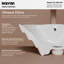 Porte-gobelets 19 po Karran Valera Lavabo de salle de bain vasque rond en porcelaine vitreuse avec trop-plein