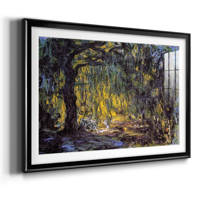Weeping Willow 2, impression encadrée encadrée mat et verre, H 15 po x l 21 po x P 1,5 po, Noir