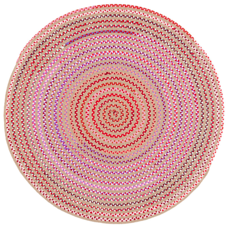 Adric Hand Woven Performance Abstract Rug, Round 5'