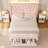 3-Piece Bedroom Set, All-in-One Kids Bedroom Solution, Upholstered Bed with Ambient Light + 2 Nightstands, EXTRA Storage Drawer-409262869-409262875