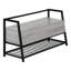 Banc, entrée, couloir, rangement, 42 po rectangulaire, stratifié gris, métal noir, contemporain, moderne-1426921287