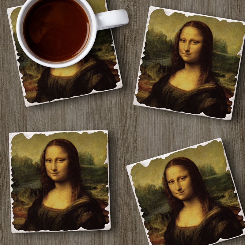 Paquet de 4 sous-verres ThaTystyste Mona Lisa