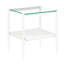 Ensemble de 3 tables basses et tables de bout, table en verre trempé avec panneau de fibres à densité moyenne, tables modernes pour le salon, verre-1129030102-1129030103