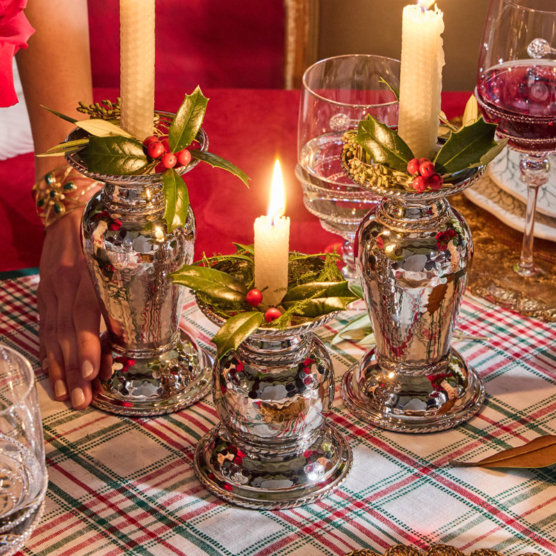 Graham Pillar/Taper Candle Holder, 5" H x 4" W x 4" D