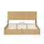 Structure de lit très grand avec rangement relevable, lignes courbes en bois ondulé, rangement hydraulique / aucun sommier requis-1363593903