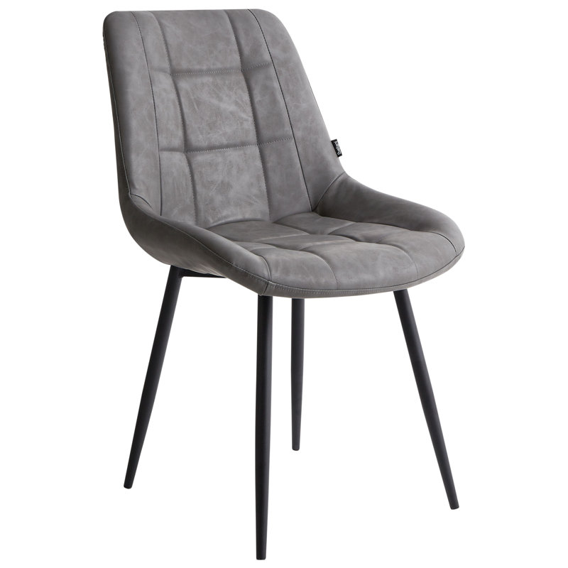 Melrose 41cm H Upholstered Upholstered Back Side Chair in Grey