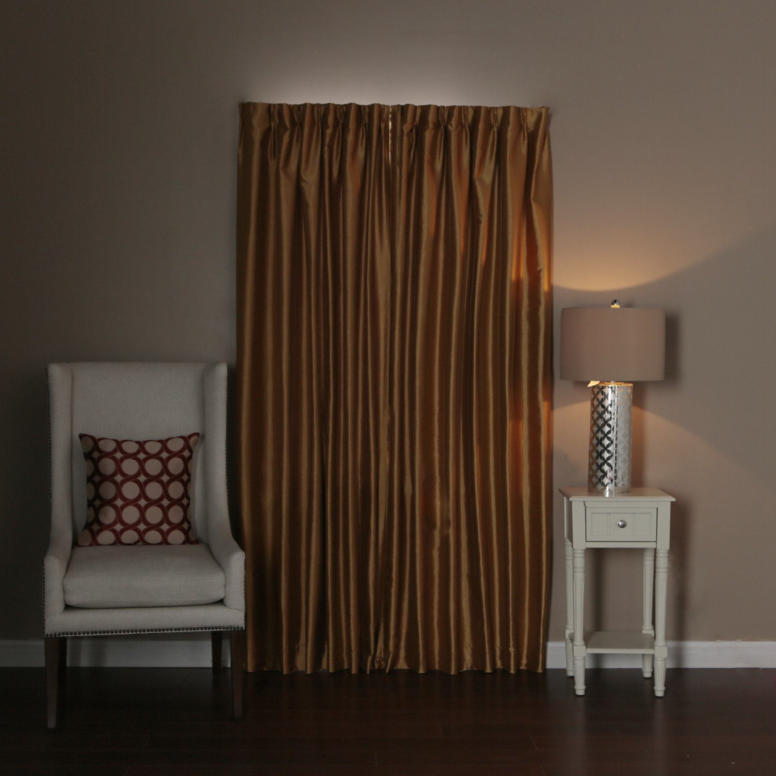 Stefano Adjustable Single Curtain Rod, 84" W, Bronze