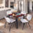 Kee Square Breakroom Table Top, 4 M Stack Chairs-297242950-297242957-297242956