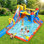 Jeu gonflable 12-en-1 pour grands enfants, maison gonflable extérieure avec glissoires doubles, grande piscine, canon à eau pour la cour / fête, château sauteur avec ventilateur 550W