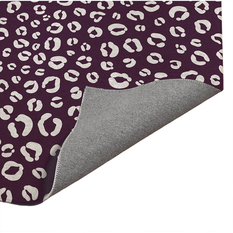 Tapis de cuisine Leopard Play, Aubergine, Rectangle 5 pi x 7 pi