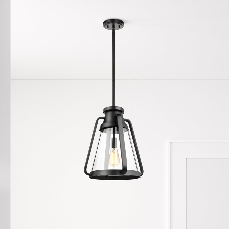 Iola 1 - Light Single Pendant, Matte Black, 21" H x 17.88" W x 17.88" D