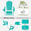Chaise de foyer d'extérieur pliable en PEHD Adirondack avec porte-gobelet-1470316620