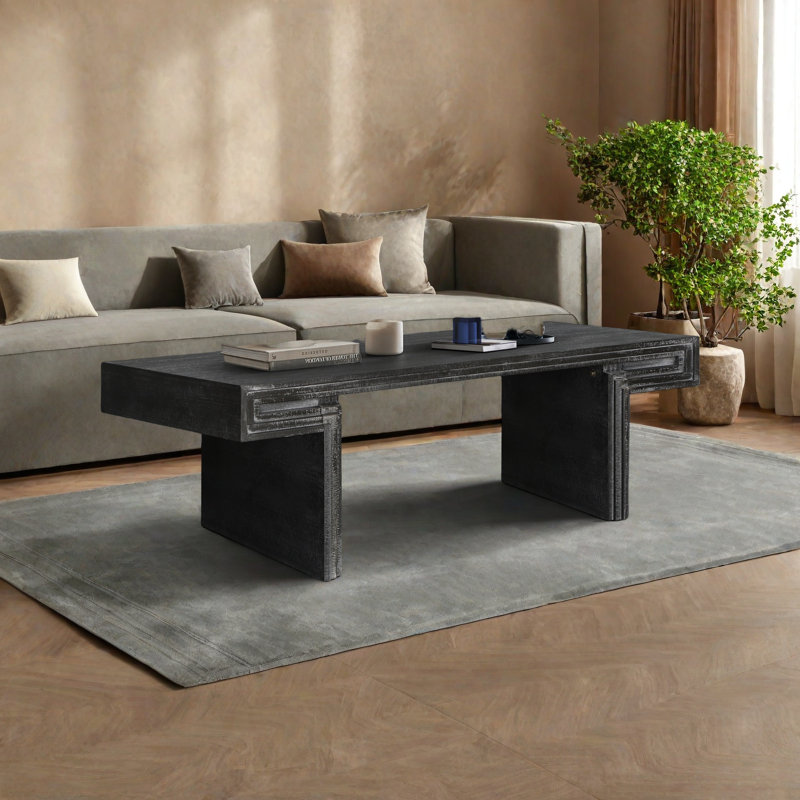 Table basse American Vintage, Noir antique