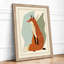 Fox in Profile Mid-Century - Framed Print-1814803178-1814803180