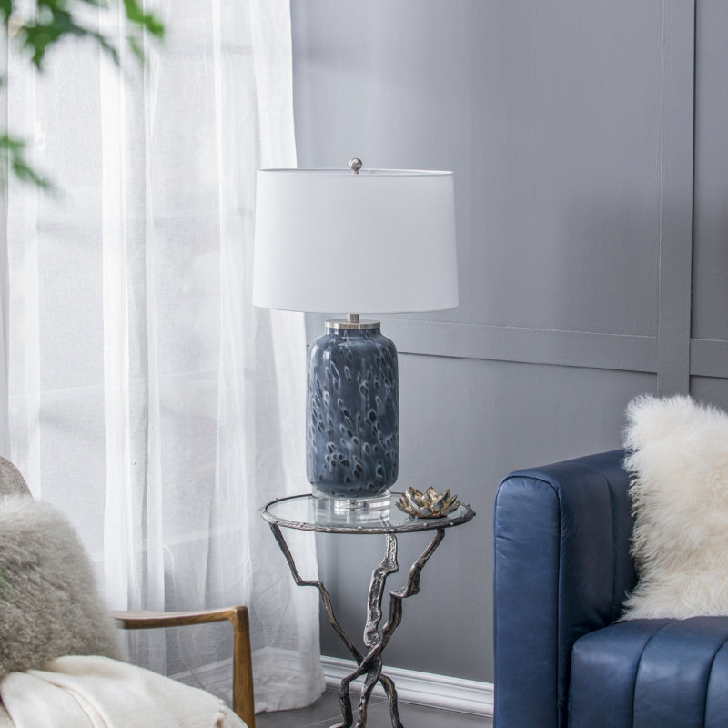 D16.9''Xh28'' Ellis Glass Table Lamp