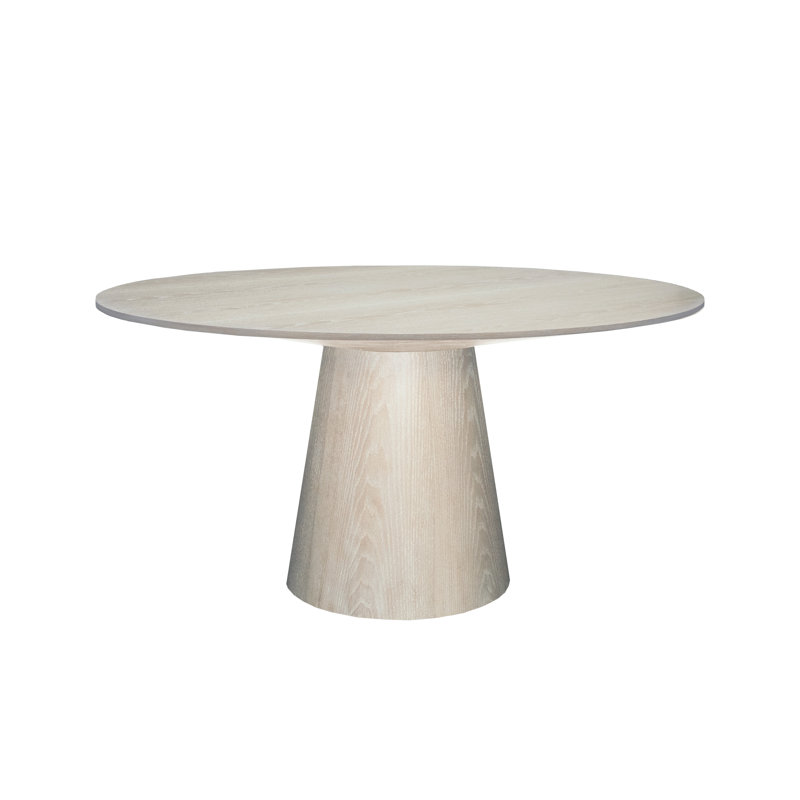 Hamilton Round Dining Table, Cerused Oak