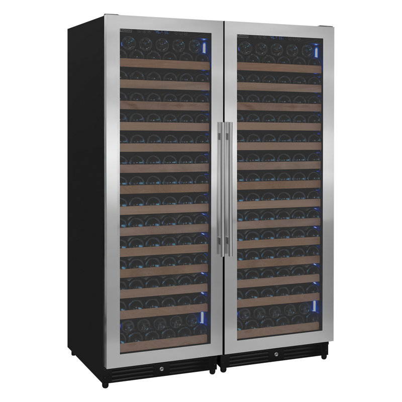 Allavino Reserva Series 326 Bottle 71" Tall Dual Zone Stainless Steel Side-by-Side Wine Refrigerator