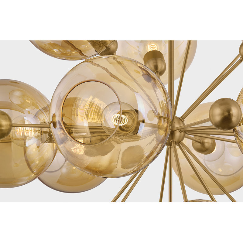 Troy Lighting Ellory 13 Light Chandelier in Patina Brass, 44.25" H x 45.75" W x 45.75" D