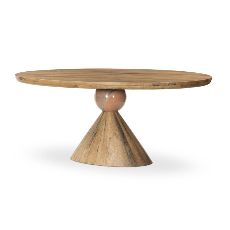 Bibianna Oval Solid Wood Dining Table
