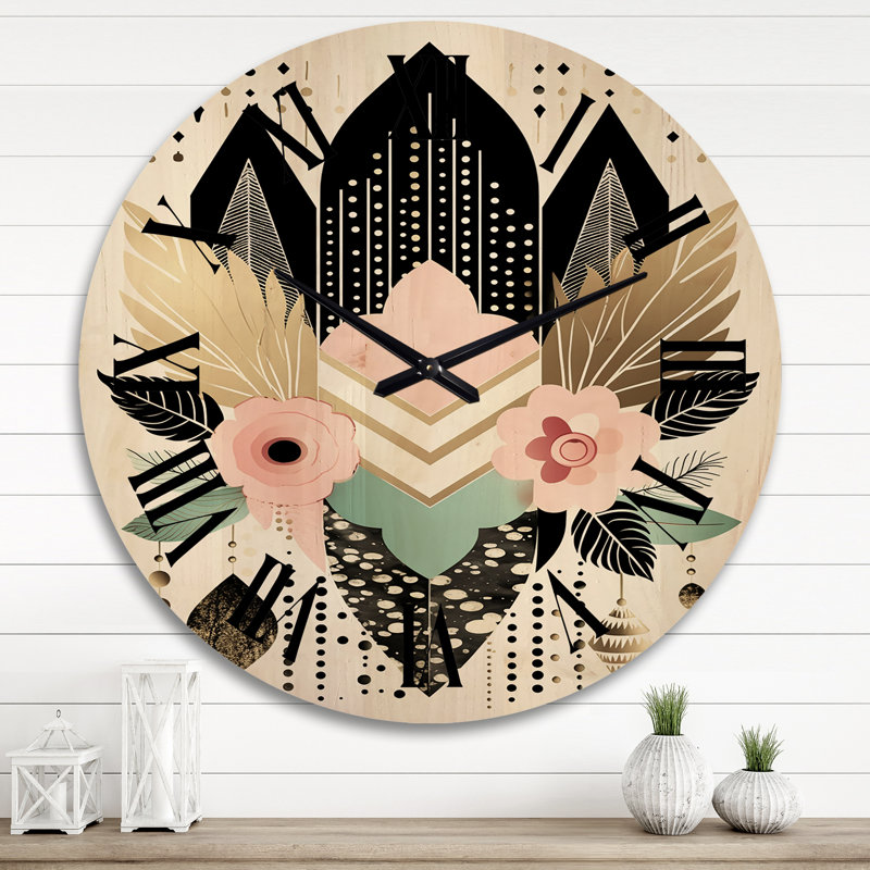 Horloge murale Boho Chic, Très grand