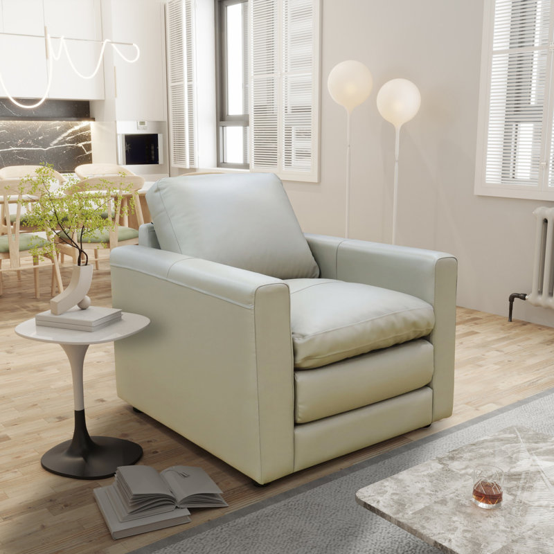 Fauteuil rembourré, fauteuil de salon avec coussin