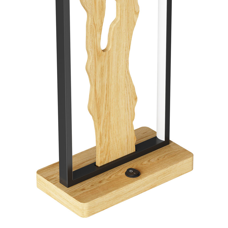 Solid Wood Led Table Lamp, Lampshade C