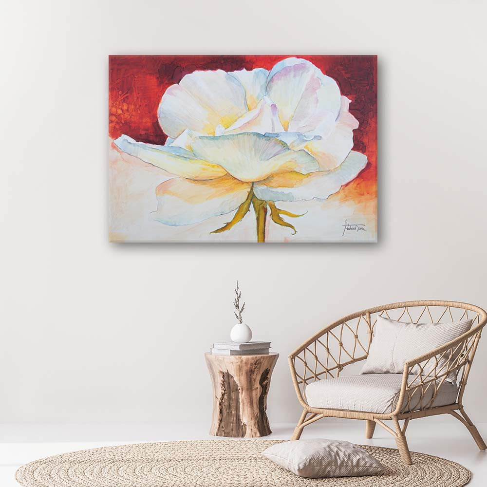 Leinwandbild White Peony Flower 16010