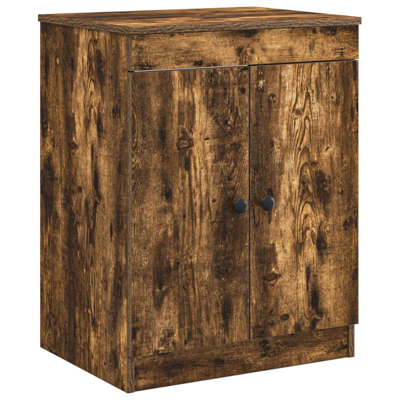 54cm Bathroom Vanity Base Only, Smoked Oak