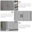 Armoire de rangement autoportante 72,6 po avec 2 tiroirs, 2 armoires et 6 tablettes derrière la porte-1720135815