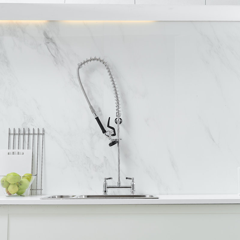VIBRANTBATH Pull Down Kitchen Faucet, Polished Chrome