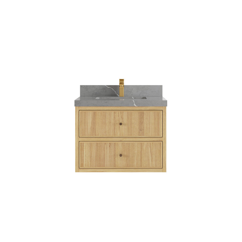 Ensemble de meuble-lavabo simple 30 po Sonoma, Gris Piatra