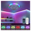 Ventilateur de plafond fermé 15 pouces avec lumière DEL à intensité variable et réglage de la température de couleur, blanc