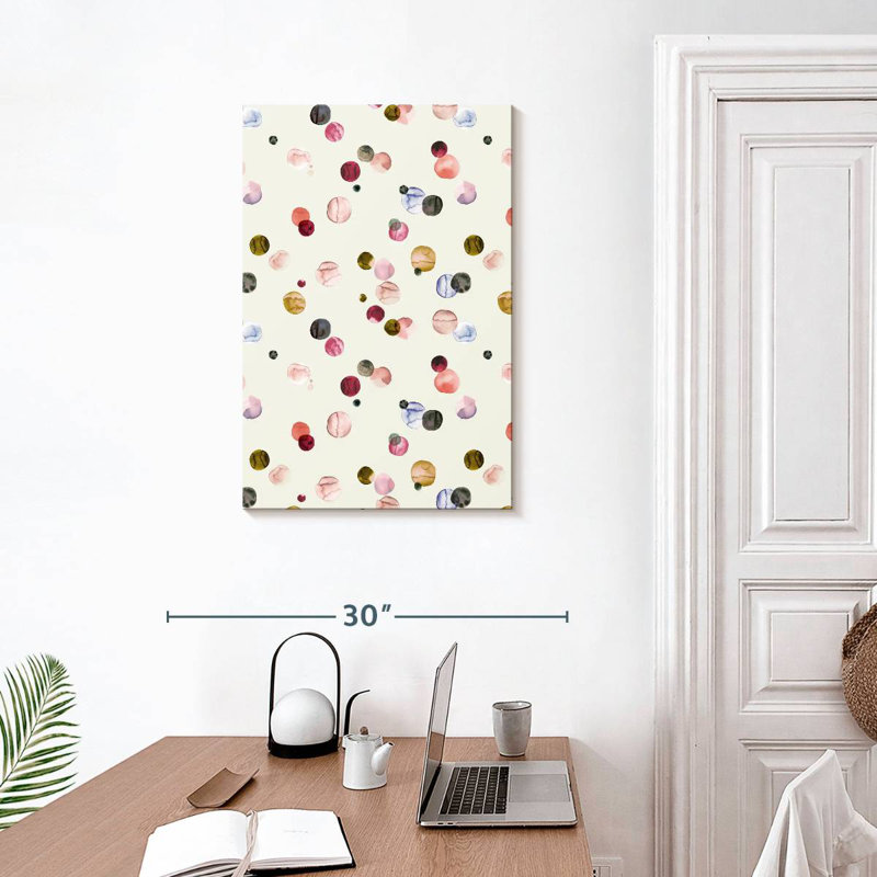 Multicolore à pois aquarelle Avery, H 30 po x l 20 po