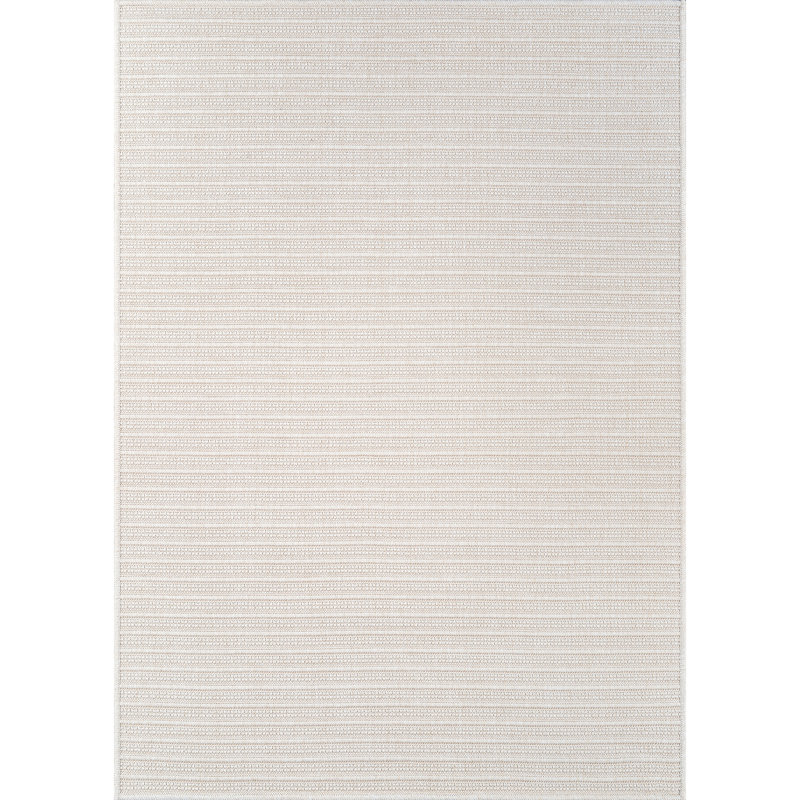 Indoor Outdoor Area Rug, Rectangle 8' x 10', Ivory