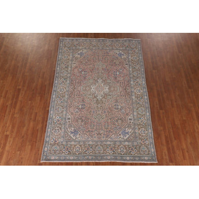 Pink Geometric Traditional Area Rug 6x10