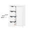 Armoire de rangement pour salle de bain, armoire de plancher avec tablette réglable et armoire blanche