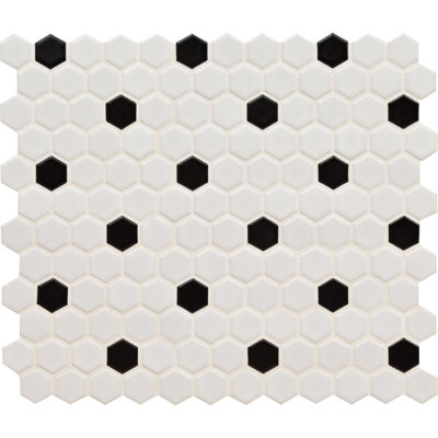 Monarch Hexagon 10 in. x 11 in. Matte Porcelain Mosaic Floor and Wall Tile