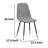 17'' H Linen Upholstered Metal Side Chair-398700335