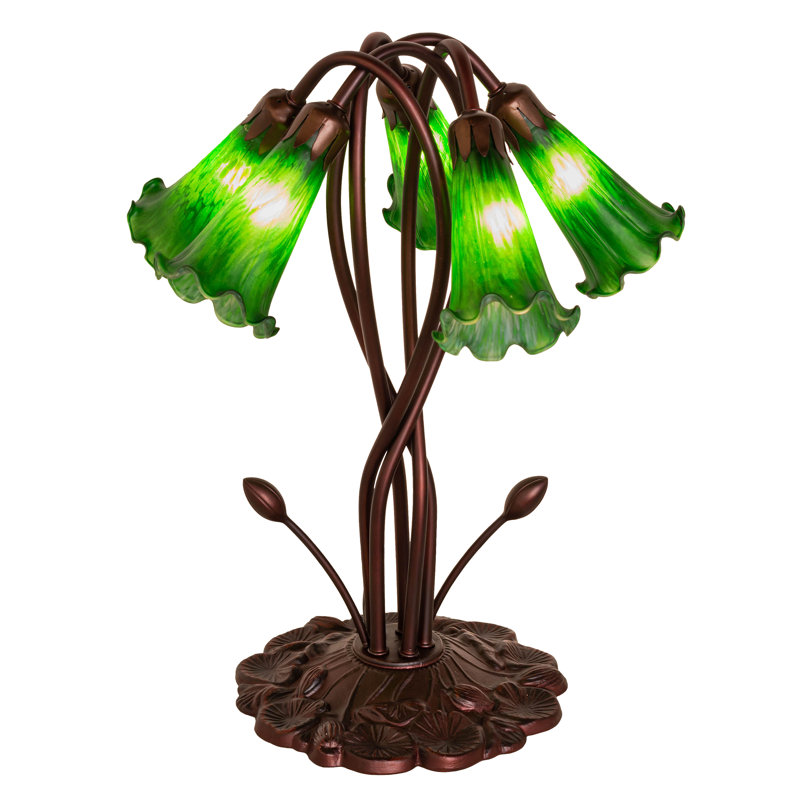Tiffany Table Lamp, Green, Rocker