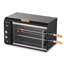 Rôtissoire électrique 32l avec double plaque chauffante et fonction barbecue, rotation automatique à 360 °, température et minuterie réglables, grille de comptoir intérieure de 1 800 W