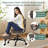 Ergonomic Office Chair with Adjustable Footrest for Cross-Legged Sitting, Desk Chair with Wheels for Home Office, Meditation & ADHD Focus-614705804