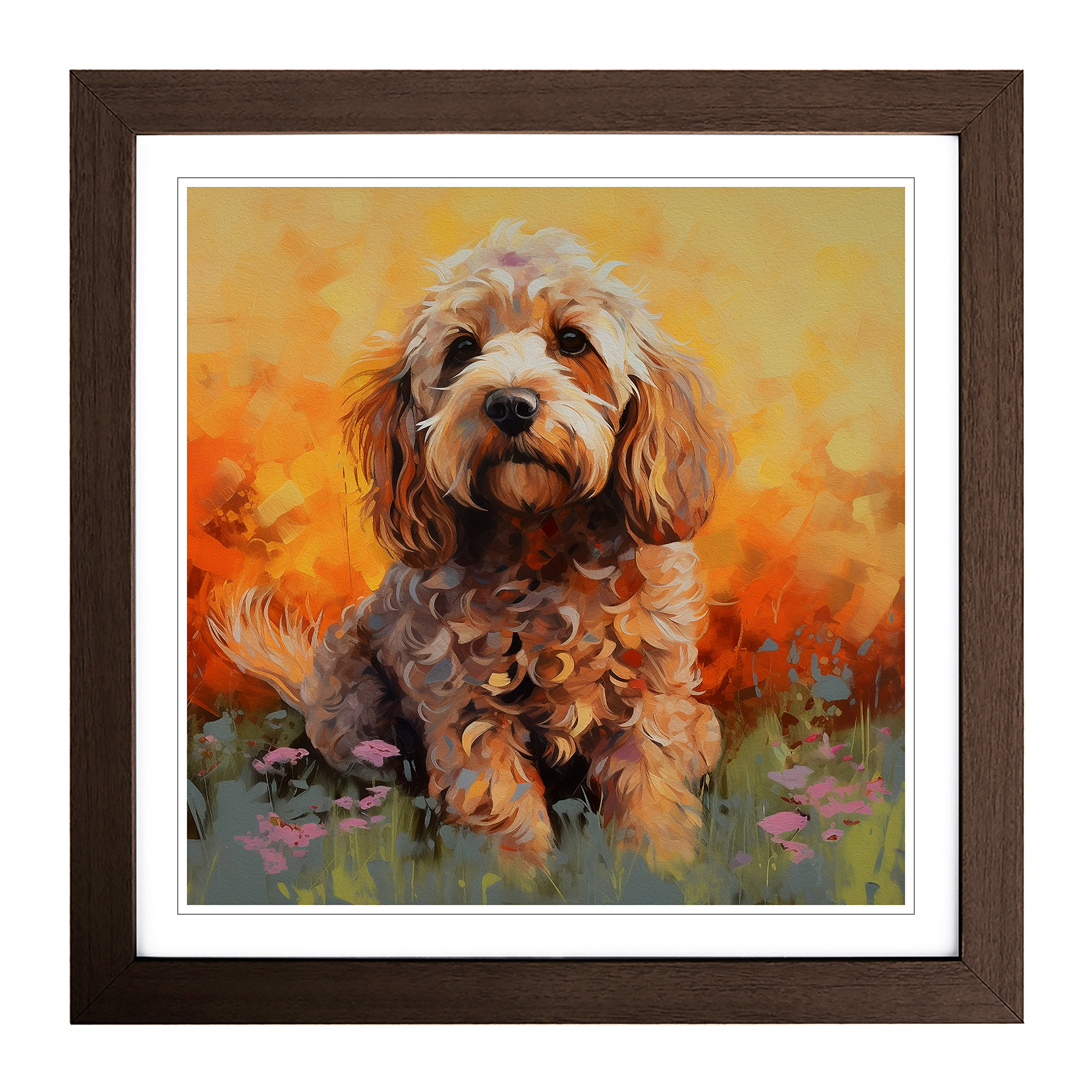 Marlow Home Co. Cockapoo Color Field Painting No.1 - Print | Wayfair.co.uk