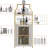 Calim Corner Wine Bar Cabinet With Detachable Wine Rack, Bar Cabinet With Glass Holder, Small Sideboard And Buffet Cabinet With Mesh Door (Gold)