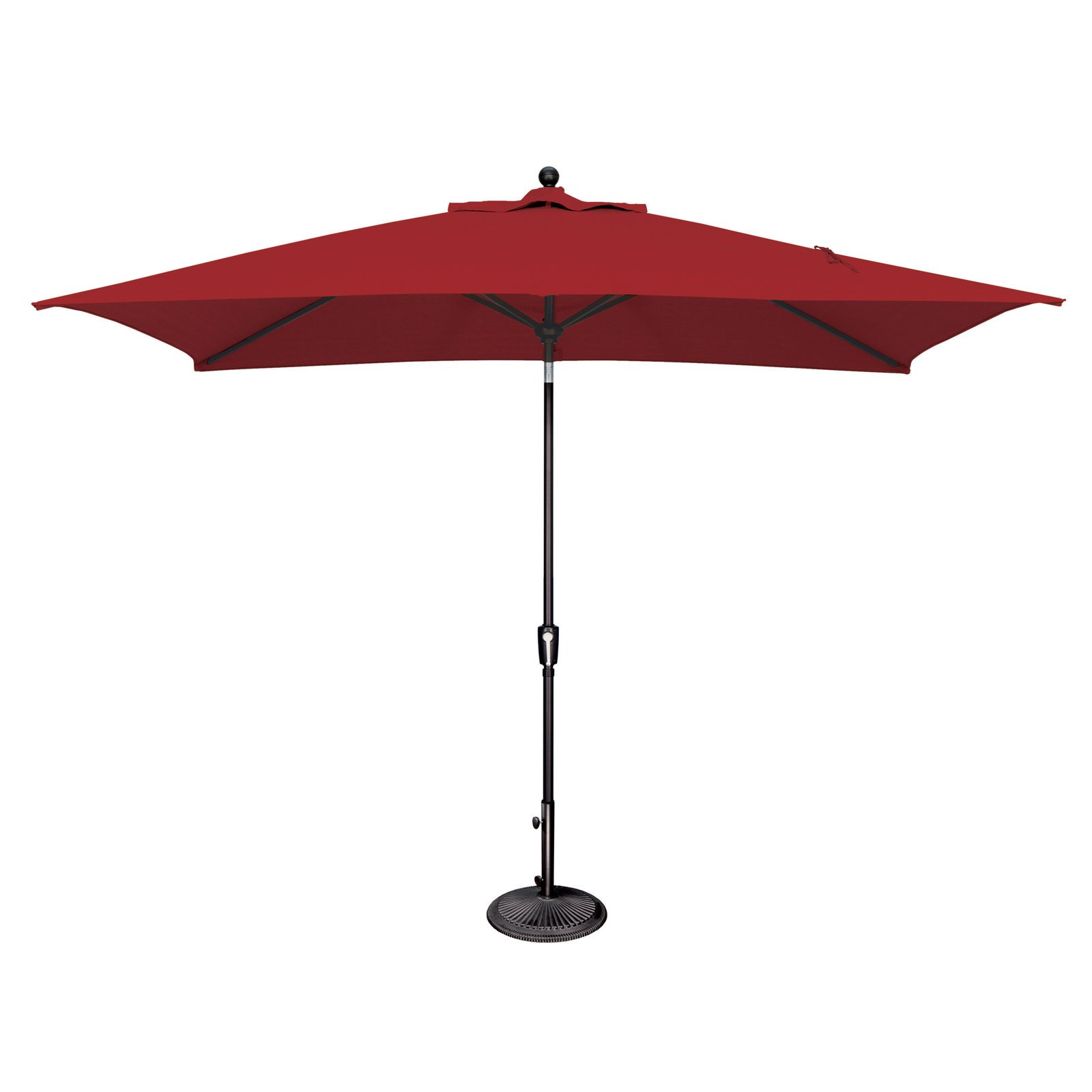 Launceston 78'' Outdoor Umbrella, Really Red Solefin, Black