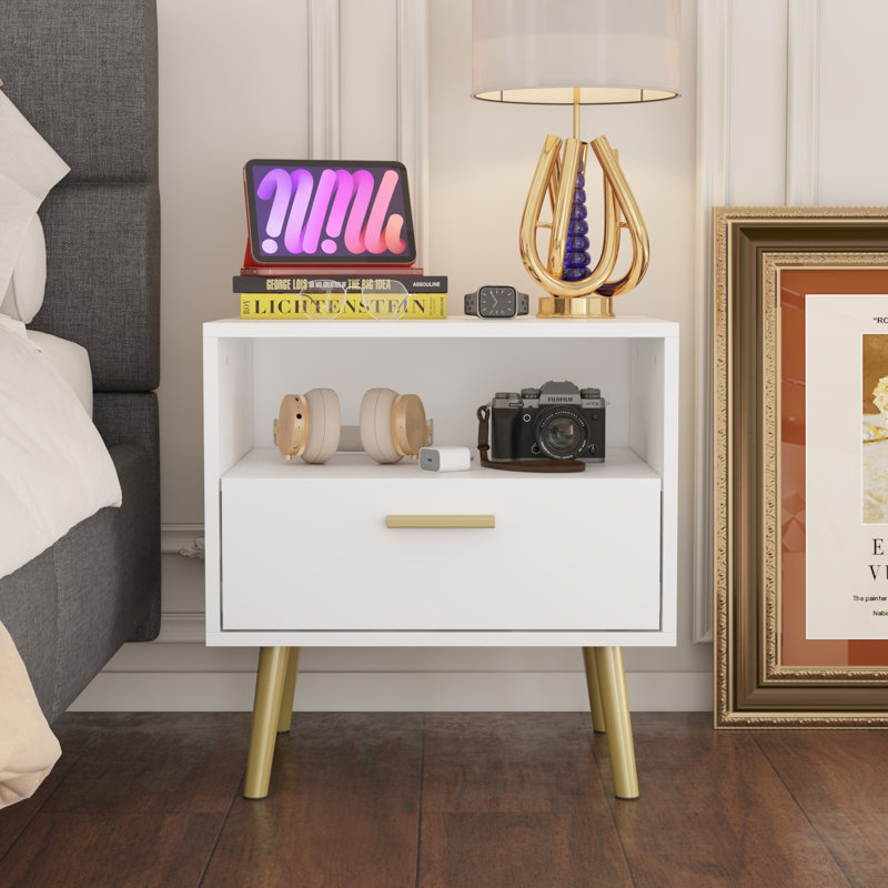 Itoro 19.5'' W Nightstand, White