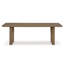 Table de salle à manger d'extérieur avec trou de parasol en métal brun 84 po Berry-2016312649