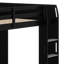 Lit superposé de jeu avec bureau, tablettes de rangement, ports USB et lumières DEL-130833404