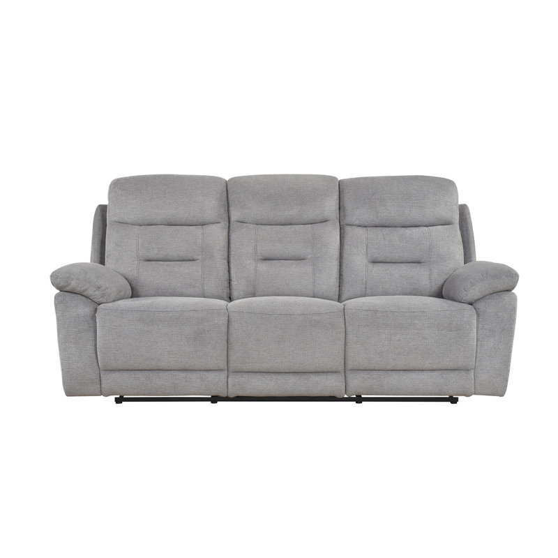 Canapé double inclinable, chenille étain, Pewter